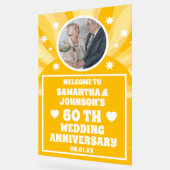サンシャインイエローフォト結婚60周年 アクリルサイン (傾斜)
