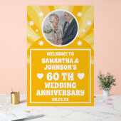 サンシャインイエローフォト結婚60周年 アクリルサイン (ウェディング)
