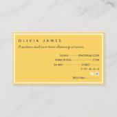 サンシャインイエローフローラサンフラワークリーニングサービス 名刺 (裏面)