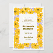 サンシャインイエローライラックグルービーブルームスボーホバチェロレッテ 招待状 (正面)