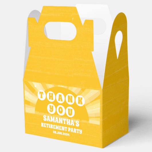 サンシャインイエローリタイアメントパーティーありがとう フェイバーボックス (オープン)