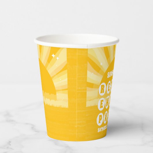 サンシャインイエローリタイアメントパーティー 紙コップ (右)