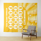 サンシャインイエロー退職パーティー背景 タペストリー (インサイチュ(横))