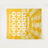 サンシャインイエロー退職パーティー背景 タペストリー (正面(横))