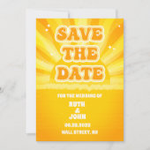 サンシャインイエロー 写真なし結婚式Save the Date セーブザデート (正面)