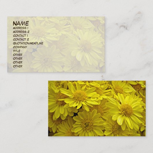 サンシャインイエロー 名刺 (正面/裏面)
