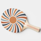 サンシャインインカラフルレトロスタイルデザイン 卓球ラケット (横)