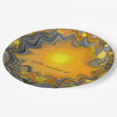 サンシャインインレトロラブハート ペーパープレート (アングル)