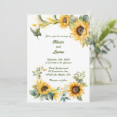 サンシャインウェディング：特別な結婚式の招待状 招待状 (スタンド正面)