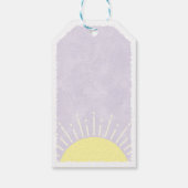 サンシャインウォーターカラーベビーシャワー背景カスタム ギフトタグ (裏面)