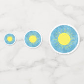 サンシャインウォーターカラーベビーシャワー背景カスタム コンフェッティ (正面)