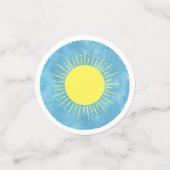 サンシャインウォーターカラーベビーシャワー背景カスタム コンフェッティ (スモール正面)