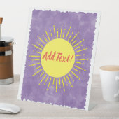 サンシャインウォーターカラーベビーシャワー背景カスタム 台座サイン (インサイチュ)