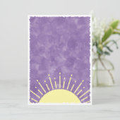 サンシャインウォーターカラーベビーシャワー背景カスタム 招待状 (スタンド正面)