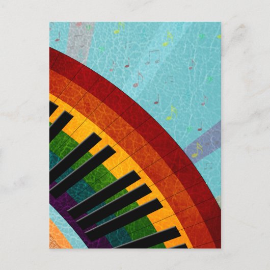 サンシャインウォーター反射ピアノ ポストカード (正面)