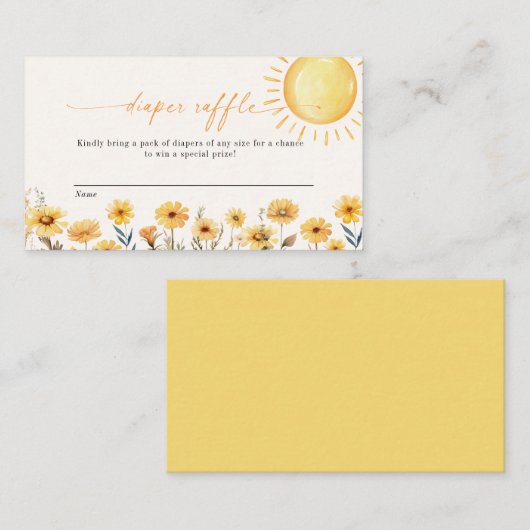 サンシャインオムツラッフルカードのリトルレイ エンクロージャーカード (正面/裏面)