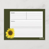 サンシャインオンアスティックレシピカード ポストカード (裏面)