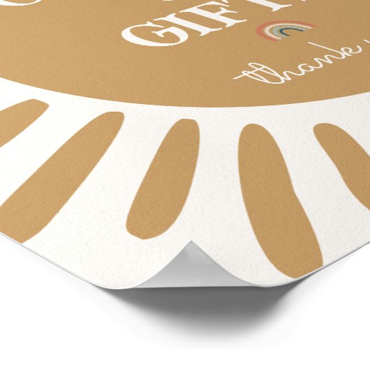 サンシャインカードとギフトパーティー標識 ポスター (角)