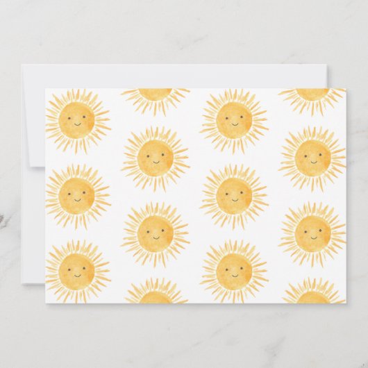 サンシャインガールの最初の誕生日パーティー 招待状 (裏面)