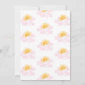 サンシャインガールの赤ちゃんシャワーの小さな光線 招待状 (裏面)