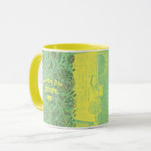 サンシャインガールグリーンとイエロー マグカップ (正面左)