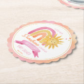 サンシャインガールベイビーシャワー ペーパーコースター (アングル)