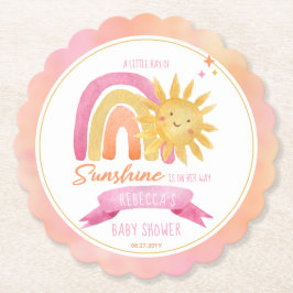 サンシャインガールベイビーシャワー ペーパーコースター