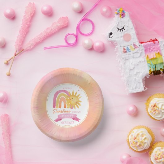 サンシャインガールベイビーシャワー ペーパーボウル (パーティー)