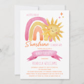 サンシャインガールベイビーシャワー 招待状 (正面)