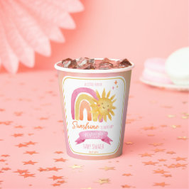 サンシャインガールベイビーシャワー 紙コップ