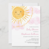 サンシャインクラウドガールズベビーシャワー 招待状 (正面)