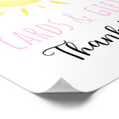 サンシャインクラウドピンクガールカード&ギフトサイン ポスター (角)