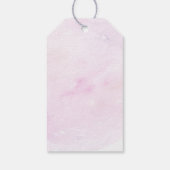 サンシャインクラウドピンクガールベビーシャワー ギフトタグ (裏面)