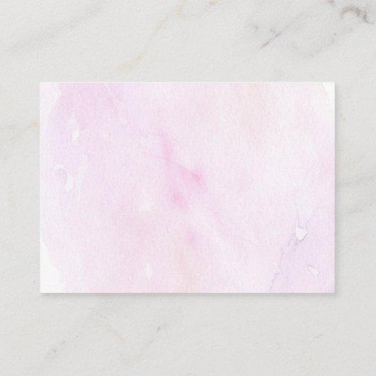 サンシャインクラウドピンク赤ちゃんシャワーおむつラッフル エンクロージャーカード (裏面)