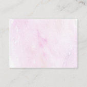 サンシャインクラウドピンク赤ちゃんシャワー予約リクエスト エンクロージャーカード (裏面)