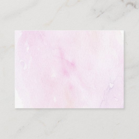 サンシャインクラウドピンク赤ちゃんシャワー予約リクエスト エンクロージャーカード (裏面)