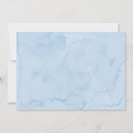 サンシャインクラウドブルー誕生日サンシャインクラウドサンキュー 招待状 (裏面)