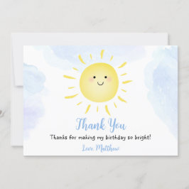 サンシャインクラウドブルー誕生日サンシャインクラウドサンキュー 招待状