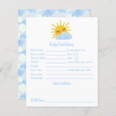 サンシャインクラウドベビーシャワー予測とアドバイス (正面/裏面)