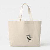 サンシャイングッドタイムズフラワー図解入りの、写真付きのトート ラージトートバッグ (裏面)