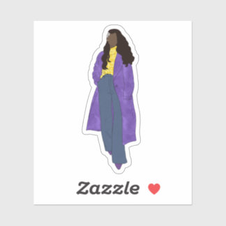 サンシャイングローリー – ブラックデジタルアートハンドメイド シール