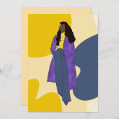 サンシャイングローリー – 手作りユニークブラックアート シーズンカード (正面/裏面)