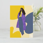 サンシャイングローリー – 手作りユニークブラックアート シーズンカード (スタンド正面)