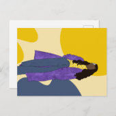 サンシャイングローリー – 手作りユニークブラックアート ポストカード (正面/裏面)