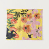 サンシャインサマーガーデン美しい花自然 タペストリー (正面(横))