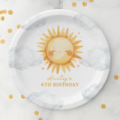 サンシャインサマー子供の誕生日パーティー ペーパープレート