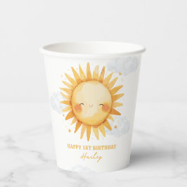 サンシャインサマー子供の誕生日パーティー 紙コップ