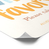 サンシャインサンウィズサインboho terra cotta blue ポスター (角)