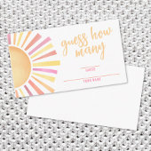 サンシャインサンガールベイビーシャワーの数を推測 エンクロージャーカード