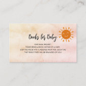 サンシャインサンバラ女の子の赤ちゃんシャワー本のリクエスト エンクロージャーカード (正面)